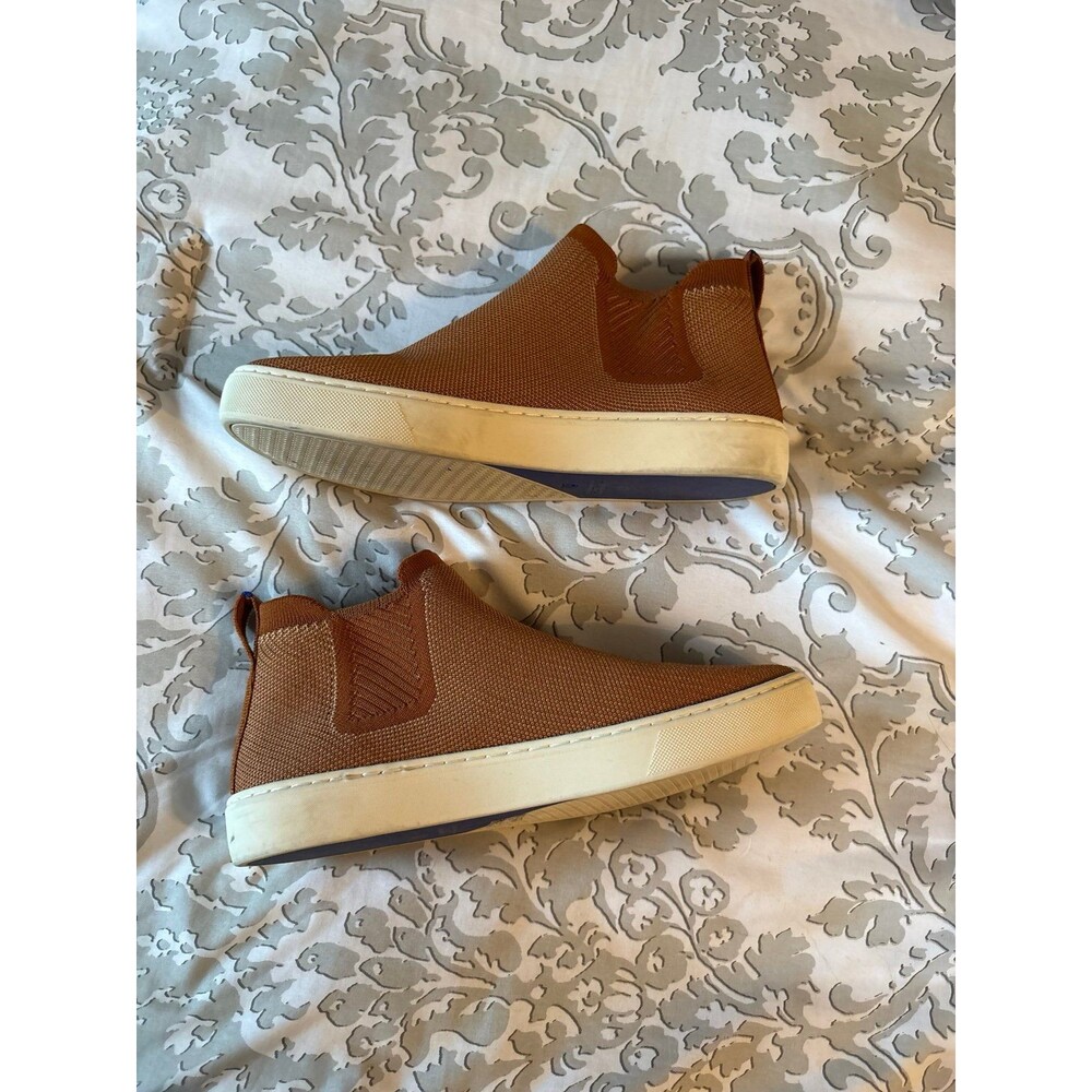 Rothy’s Fawn Knit Chelsea Pull-on Sneaker Boots in Light Brown